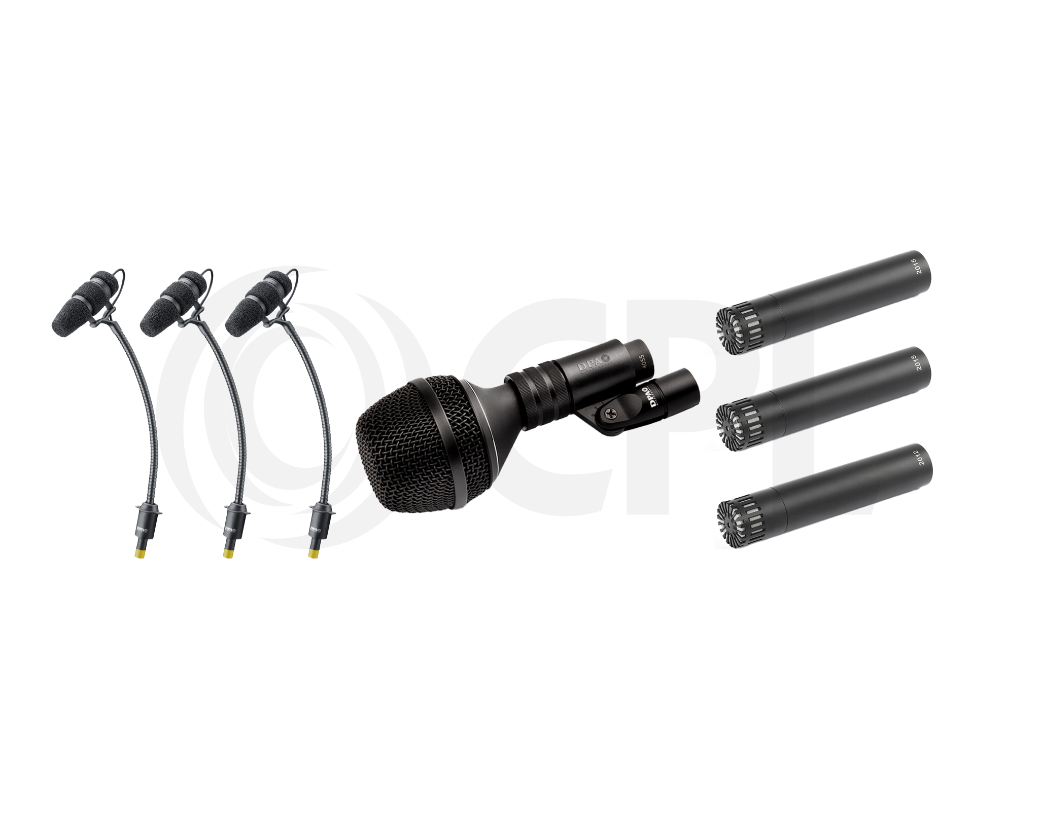 DPA DDK4000 Drum Microphone Kit containing 3 x 4099, 1 x 4055, 2 x 2015 and 1 x 2012
